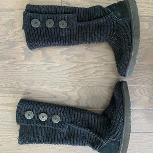Black UGG sweater boots